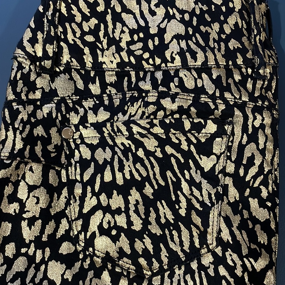 Brand New Thalia Sodi Macy's Leopard and Gold Jeans Size 14